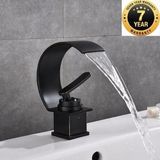 İthal Faucet Banyo Lavabo Bataryası Mat Siyah Renk Yeni Şelale Model 7 Yıl Garantili İthal