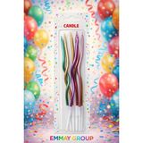 İTHAL Kıvrımlı Mum Mix 6’lı – Renkli Spiral Pasta Mumu (15 Cm, Uzun Yanma Süresi) - 2 Adet