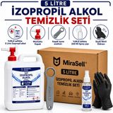 İTHAL SAF İPA 5 Litre İzopropil Alkol %99,8 - TEMİZLİK SETİ- 5 PARÇA