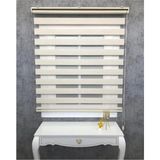 Ithal Sütlü Kahve Bambu Stor Zebra Perde Etek Dilimsiz - 30 x 30