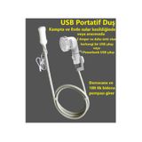 ithalalem Portatif USB Kamp Duşu 10 litre su bidonu ve Damacanaya girer USB 2 Amper ve üstü ile çalışır