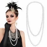 İthalat® 1920 Gatsby İnci Kolye – Uzun Beyaz İnci Kolye