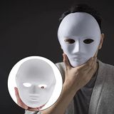 İthalat® Beyaz Renk Boyanabilir Anonim Tam Yüz Cosplay Maske 24X18 Cm