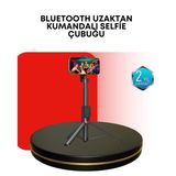İthalat® Dikey Yatay Çekim Destekli Selfie Stick Tripod