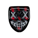 İthalat® Hallowen Parti Maskesi Neon Led Işıklı Maske 3 Modlu Cadılar Bayramı Maskesi