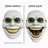 İthalat® Hareketli Çene Mekanizmalı Korku Maskesi Yeşil
