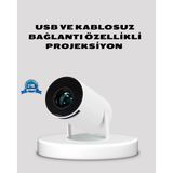 İthalat® Hdmi Usb Bağlantılı 4K Destekli Taşınabilir Projeksiyon