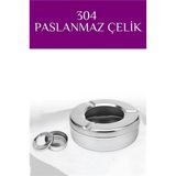 İthalat® Inox Çelik Küllük – 13Cm X 4 Cm | Modern, Hijyenik Dayanıklı Tasarım 721604