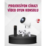 İthalat® Kablosuz Mini Projeksiyon Oyun Film İçin Taşınabilir Ev Sineması