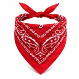 İthalat® Kırmızı Kovboy Fuları Çocuk Bandana Western Desenli Boyun Fuları
