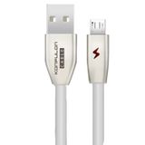 İthalat® S53 Led Işıklı Micro Usb Kablo 1M 3A - Beyaz