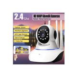 İTHALCİM Kablosuz Wifi Bebek İzleme Ip Kamerası 3 Antenli Gece Görüşlü Güvenlik İp Kamera Harekete Duyarlı