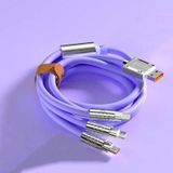 ITHINK 3IN1 METAL BAŞLIKLI ÇOKLU ŞARJ KABLOSU K50 TYPE-C MİCRO LIGHTNING - Mor