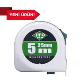 İto Çok Kaliteli Şaşmaz Kırılmaz 25 Mm Genişlik El Kesmeyen 5 Metre Şerit Metre