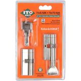 İto Ito Tuzaklı Ikiz Barel Set 68MM Çelik Kapı Kilidi 754E754TE Krom Renk ve Hırsızlığa Karşı Koruma