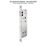 İto Kilit 135/35 Gömme Pvc Banyo Ve Wc Kapı Kilidi (35 Mm - Barelsiz)