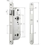 İto Kilit İto 760/RKO40 Banyo WC Extra Gömme Kilit 40 mm Oval Aynalı Rulmanlı - Metalik Gri