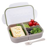 Itopor Bento Kutusu, Çocuklar ve Yetişkinler için Bento Beslenme Kutusu, 3 Bölmeli Sızdırmaz Yemek Kapları, Yemek Kutusu Buğday Fiber Malzemeden (Beyaz) Tarafından Üretilmiştir