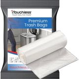 iTouchless Küçük/Orta Boy Çöp Torbaları, 2, 3, 4, 5 ve 6 Galon Çöp Kutuları, 50 Adet, Güçlü Banyo Mutfak Çöp Kutuları, Ev, Ofis, Temiz Çöp Geri Dönüşümü için