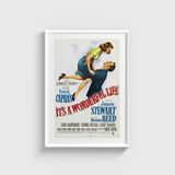 It’s a Wonderful Life (1946) Film Posteri Tablo Çerçeveli Poster Duvar Dekorasyonu - 21 x 30 - Beyaz Çerçeveli