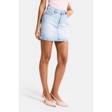 it's basic Kadın Denim Mini Etek, Straight Fit, Ice Rengi, 34 Beden,%100 Koton