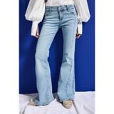 it's basic Kadın Ice 4s6-3 SWL Mid Rise Flare Fit Kemer Detaylı Esnek Kumaş Denim Jean