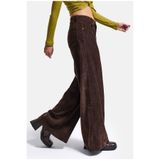 it's basic Kadın Kahve w6-81 Palazzo Fit Pürüzsüz Velvet Kadife Kumaş Pantolon