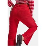 it's basic Kadın Kırmızı Flare Fit Velvet Kadife Kumaş Pantolon