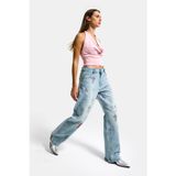 it's basic Kadın Kot Rengi T-4s6-32 Özel Parlak Taşlı Elastan Kumaş Tasarım Denim Jean