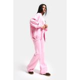 it's basic Kadın Pembe Eşofman Takımı, Sweatshirt Polar Yürüyüş Pantolonu, 2'li Tasarım, M Beden