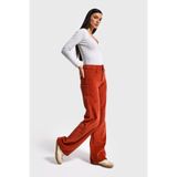 it's basic Kadın Straight Fit Kadife Pantolon, Kiremit Renk, 36 Beden