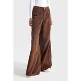 It's Basic Kadın Taba Renk Hera Kalın Fitilli Kadife Kumaş Palazzo Fit Pantolon - 34