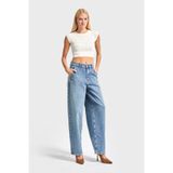 its basic Kadın Tint Kot Rengi Juniper 17s5-31 Skater Fit Bol Kesim Denim Pantolon