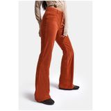 it's basic Kadın Turuncu Flare Fit Velvet Kadife Kumaş Pantolon