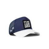 It's Not A Game It's Life Logolu Cordura Beyaz-Lacivert Trucker Şapka