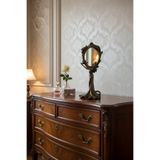 ITSOLD Veronese Kadın Figürlü Ayaklı Makyaj Aynası | Art Nouveau Biblo Ayna | Makyaj Masası Dekoratif Obje