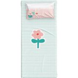 Itsy Bitsy Kids Amulet Blossom Pamuk Saten Bebek Çocuk Çarşaf Seti 80 x 140 cm - Mint Yeşili - Pembe - Standart