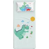 Itsy Bitsy Kids Dinotopia Pamuk Saten Erkek Çocuk Çarşaf Seti 90 x 190 cm - Standart