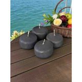 İV BLUE PURPLE Citronella ve Lavanta Karışımı 6 Adet Koyu Gri Sineksavar Suda Yüzen Mum