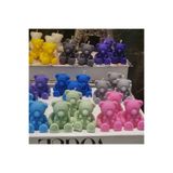 iv candles Babyshower 20 Adet Pembe Ayıcık Mum Pembe 5 x 5