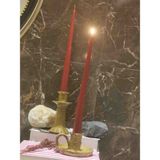 Iv Candles Candlestick 3'lü Kırmızı Büyük Boy Şamdan Mumu - 3 Adet