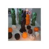 iv candles Halloween Yeşil 2li Gelin Ve Damat Mum Yeşil ü 10 x 10