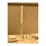 iv candles Homedecor 3'lü Valette Düz Şamdan Mumu Beyaz