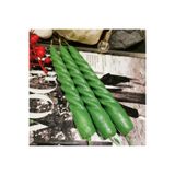iv candles Homedecor 3'lü Yeşil Burgulu Şamdan Mumu Yeşil 35 x 50