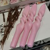 Iv Candles Homedecor Pudra Pembe 3'lü Orta Burgulu Şamdan Mumu - 1 Adet
