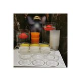 iv candles İv Blue Purple 100 Adet Boş Plastik Kapsül Mum Kabı Şeffaf