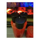 iv candles İV BLUE PURPLE 3'lü Siyah Silindir Baton Mum Siyah