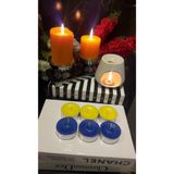 iv candles Iv Candles 100 Adet Mavi Sarı Standard Tealight Mum MAVİ