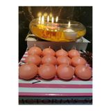 iv candles İV candles 12'li Somon Rengi Suda Yüzen Mum Somon