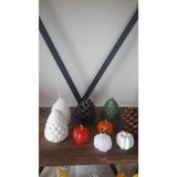 iv candles Iv Candles 3'lü Küçük Halloween Kabak Mum Kırmızı,Beyaz,Turuncu